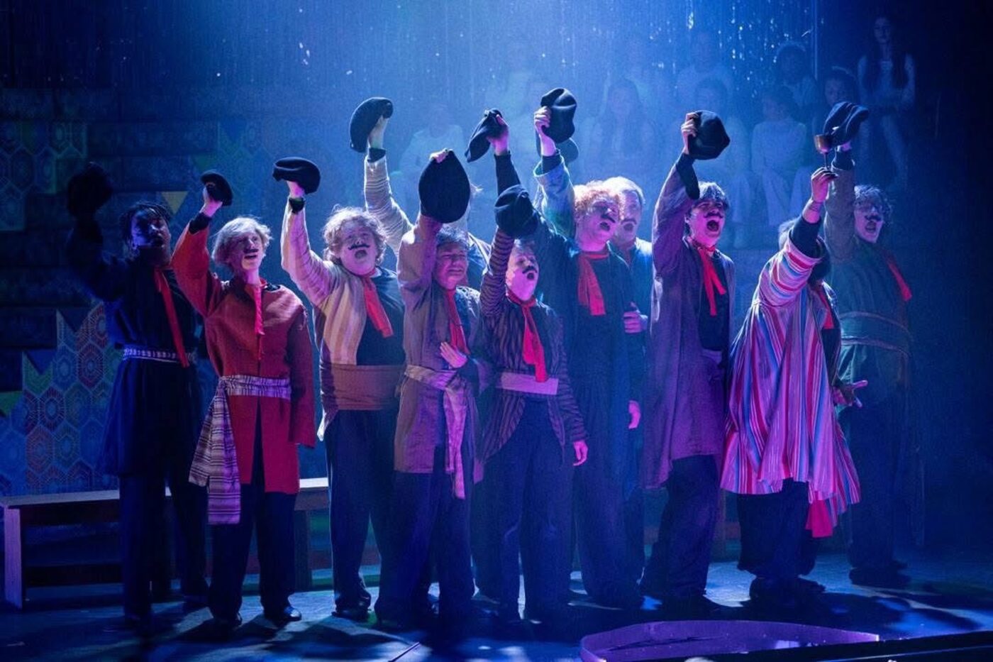 Joseph: brothers chorus with hats raised