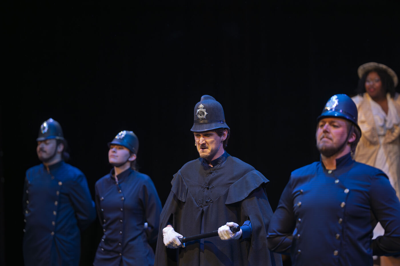 Sergeant front-center with three officers