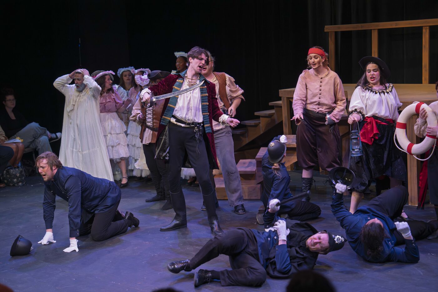 Wide ensemble fight aftermath