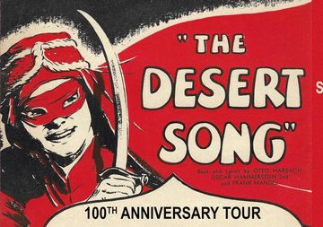 The Desert Song 100th anniversary tour poster